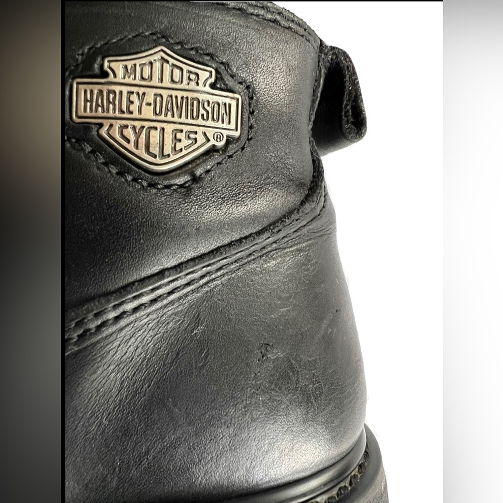 Harley Davidson Dipstick Boots Men's Size 8.5 Black Leather Motorcycle D91610 - Picture 4 of 16